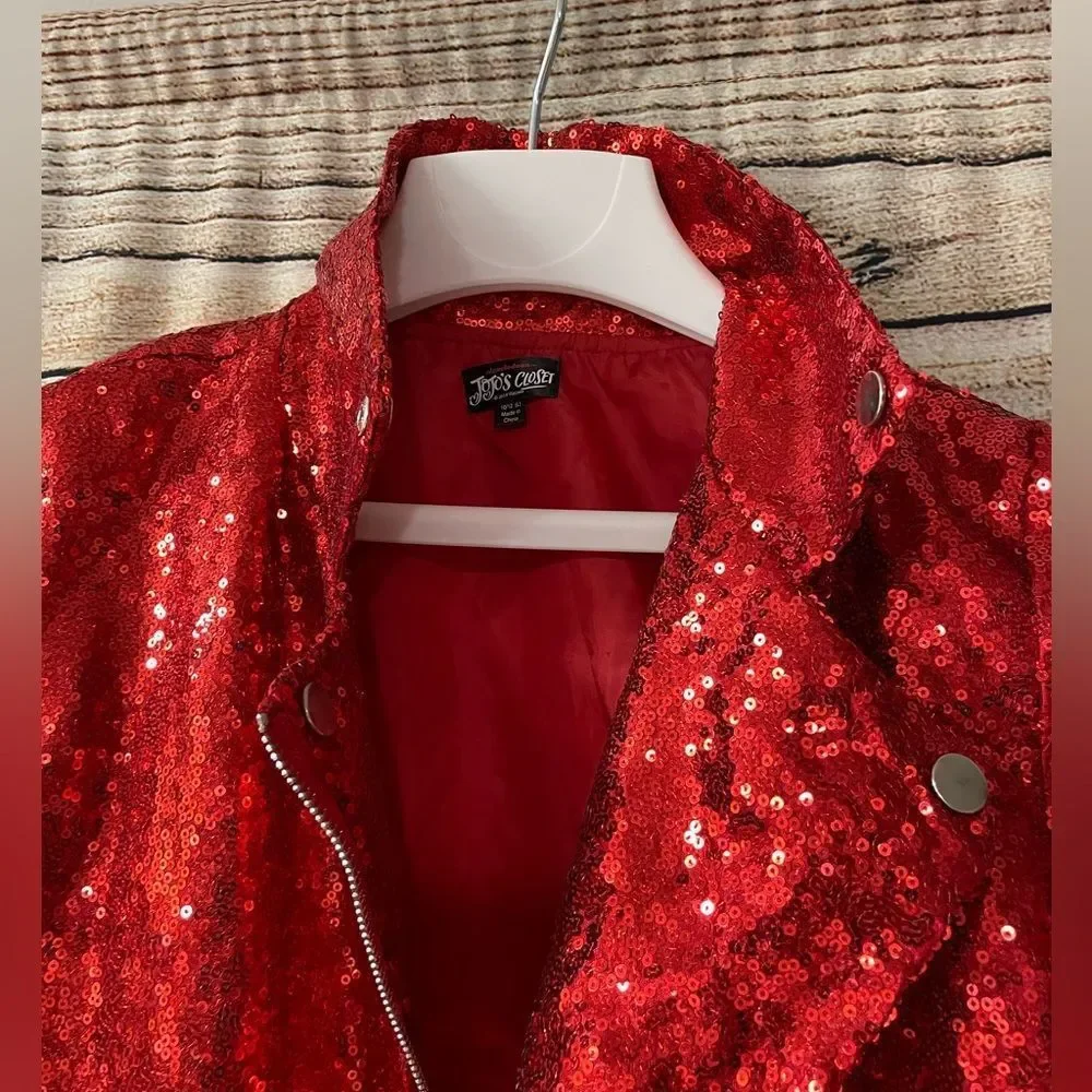 JoJo Siwa Holidays Collection red sequence jacket